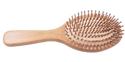 Eco Friendly Natural Bamboo Detangler Curly Hair Comb Brush Sandalwood Detangling Bamboo Wooden Wood