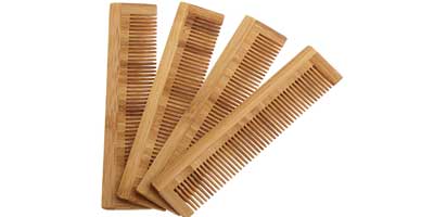 eco-friendly custom logo wooden hotel disposable travel lice wood bamboo hair comb