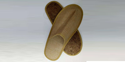 Wholesale luxury hotel slippers with logo Coconut Coir Fiber Natural Hotel slipper Eco-friendly slip