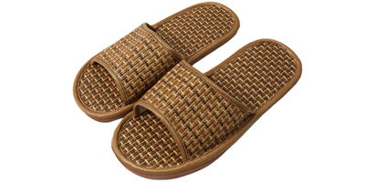 New Eco Friendly Hotel Supplies Hotel Environmental Rattan Mat Slippers 