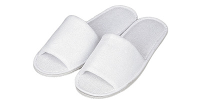 low Price Customized Logo Disposable White Spa Terry Slippers Hotel
