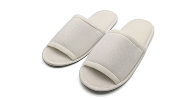 open toe reusable VISA hotel slippers printed logo for adult kids