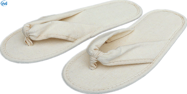 100% ECO friendly biodegradable compostable canvas sole hotel slipper